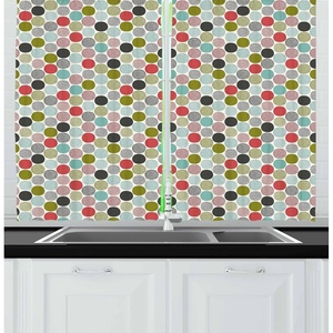 image:imageAmbesonne Live Laugh Love Kitchen Curtains Motivational Calligraphic Artwork with Zigzags Chevron Stripes Window Drapes 2 Panel Set for Kitchen Cafe Decor 55 x 39 White PeachGreen Pink Multicolor