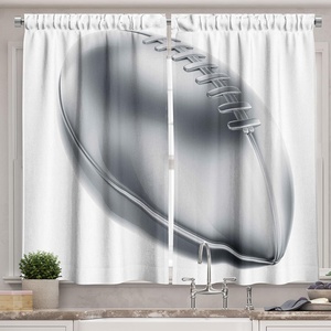 image:imageAmbesonne Live Laugh Love Kitchen Curtains Motivational Calligraphic Artwork with Zigzags Chevron Stripes Window Drapes 2 Panel Set for Kitchen Cafe Decor 55 x 39 White PeachGrey White