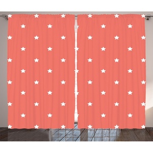 image:imageAmbesonne Vintage Curtains French Country Style Floral Circular Pattern Lace Ornamental Snowflake Design Print Living Room Bedroom Window Drapes 2 Panel Set 108 X 84 Blue WhiteCoral White